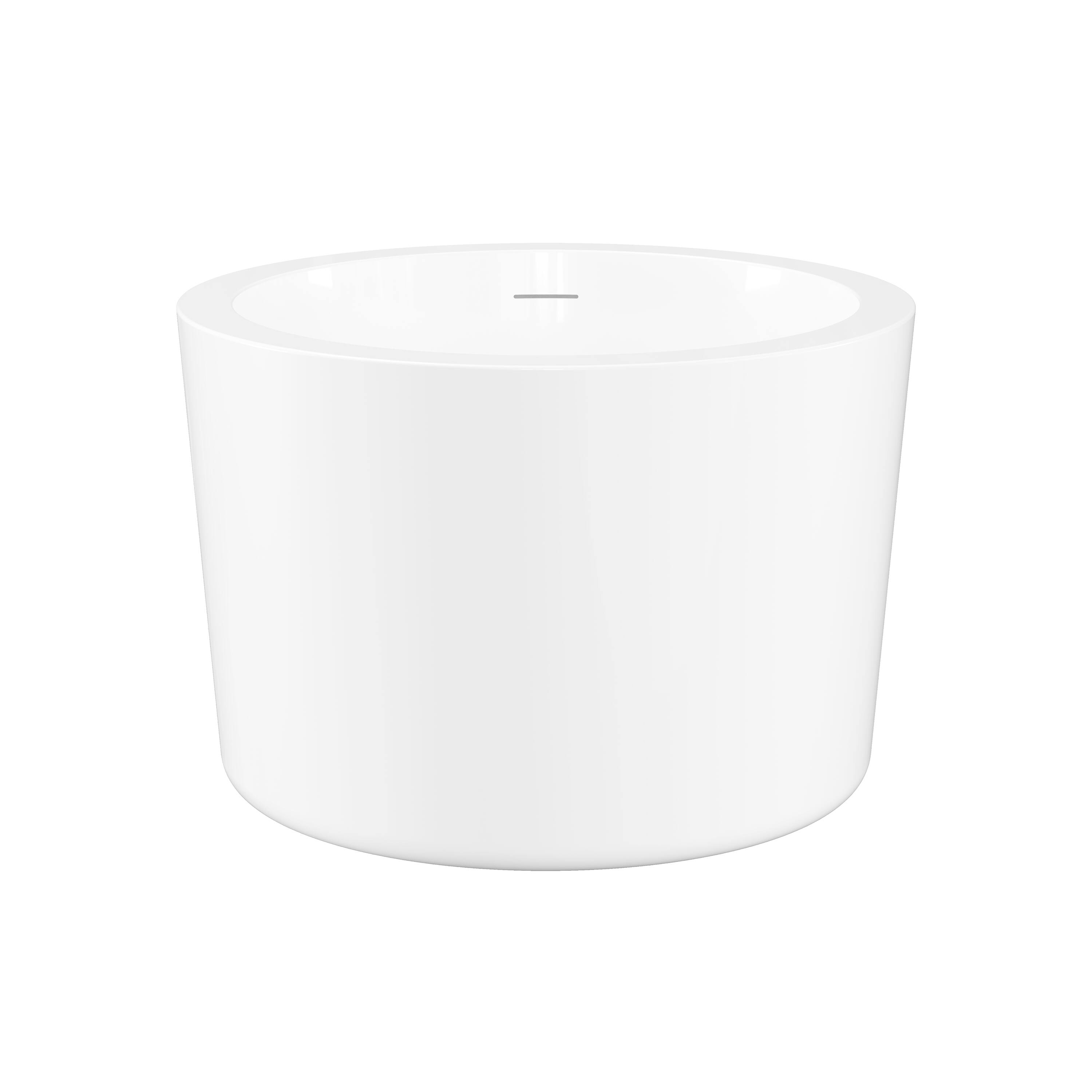Alt View 7. WELLFOR - HINOKI 41 in. x 41 in. Pure Acrylic Round Soaking Bathtub with Center Drain and Overflow - White.
