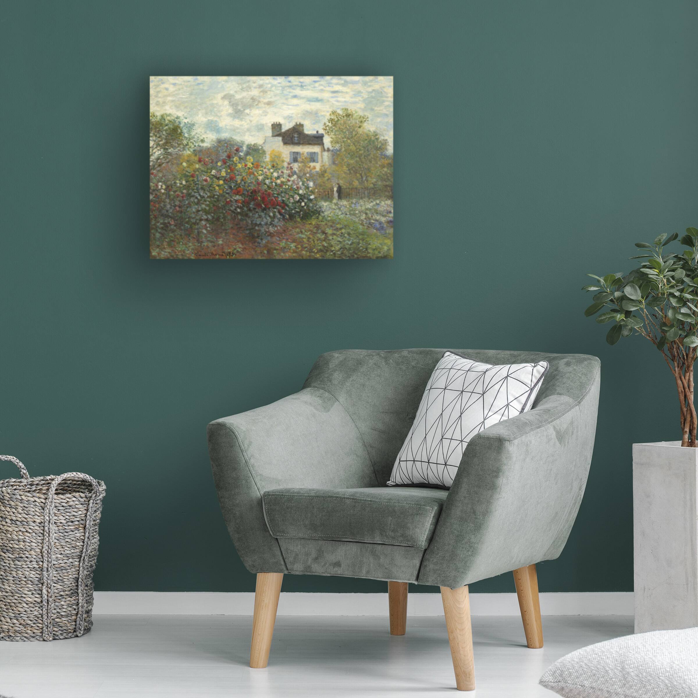 Back. Trademark Fine Art - Claude Monet 'The Artist's Garden In Argenteuil' Canvas Art - Multicolor.