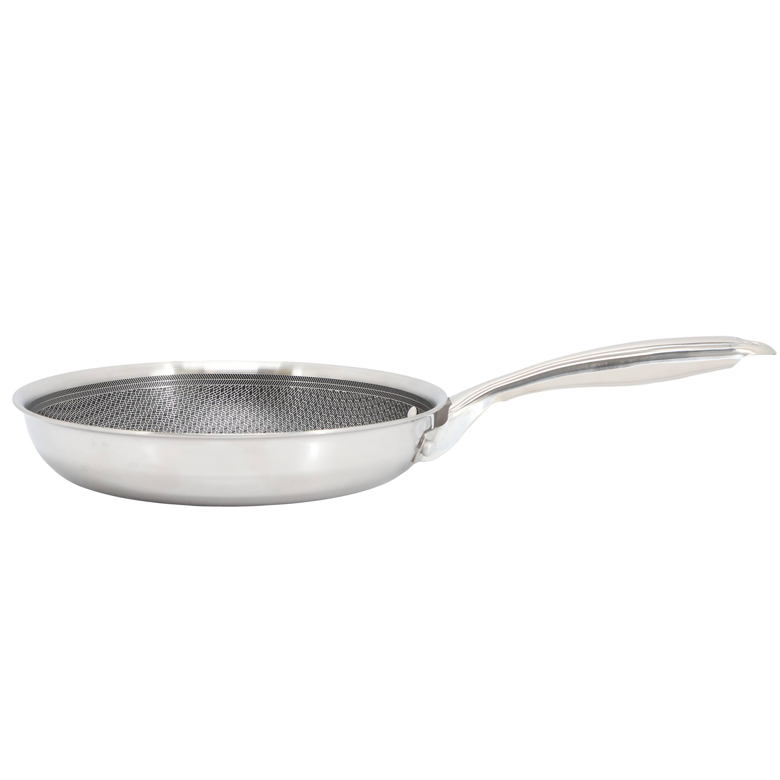Alt View 1. Oster - Oster Modessa 11 Inch Nonstick Tri-ply Stainless Steel Frying Pan in Silver - Silver.