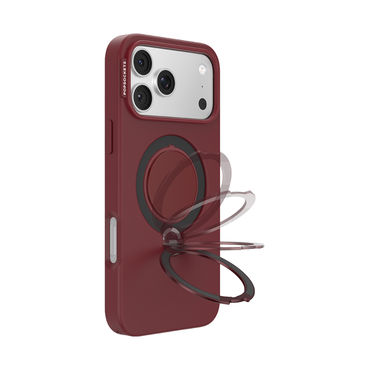 Alt View 1. PopSockets - Low Pro Case iPhone 18 Pro Max/17 Pro Max - Burgundy.