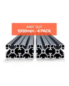 VEVOR - 4PCS 39.4 in (1000mm) T Slot 4040 Aluminum Extrusion Profile, European Standard Anodized Linear Rail, High-Strength - Black