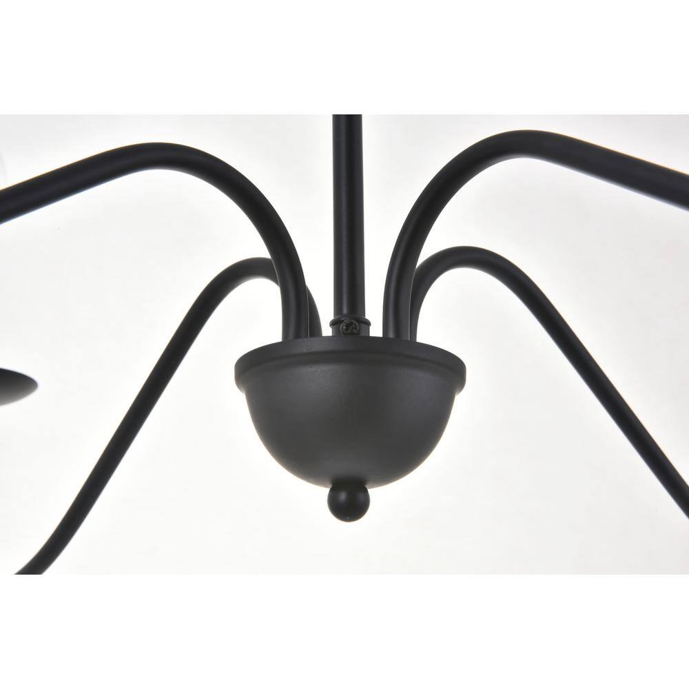 Alt View 1. Living District - Rohan 4 light Matte Black Pendant - Matte Black.