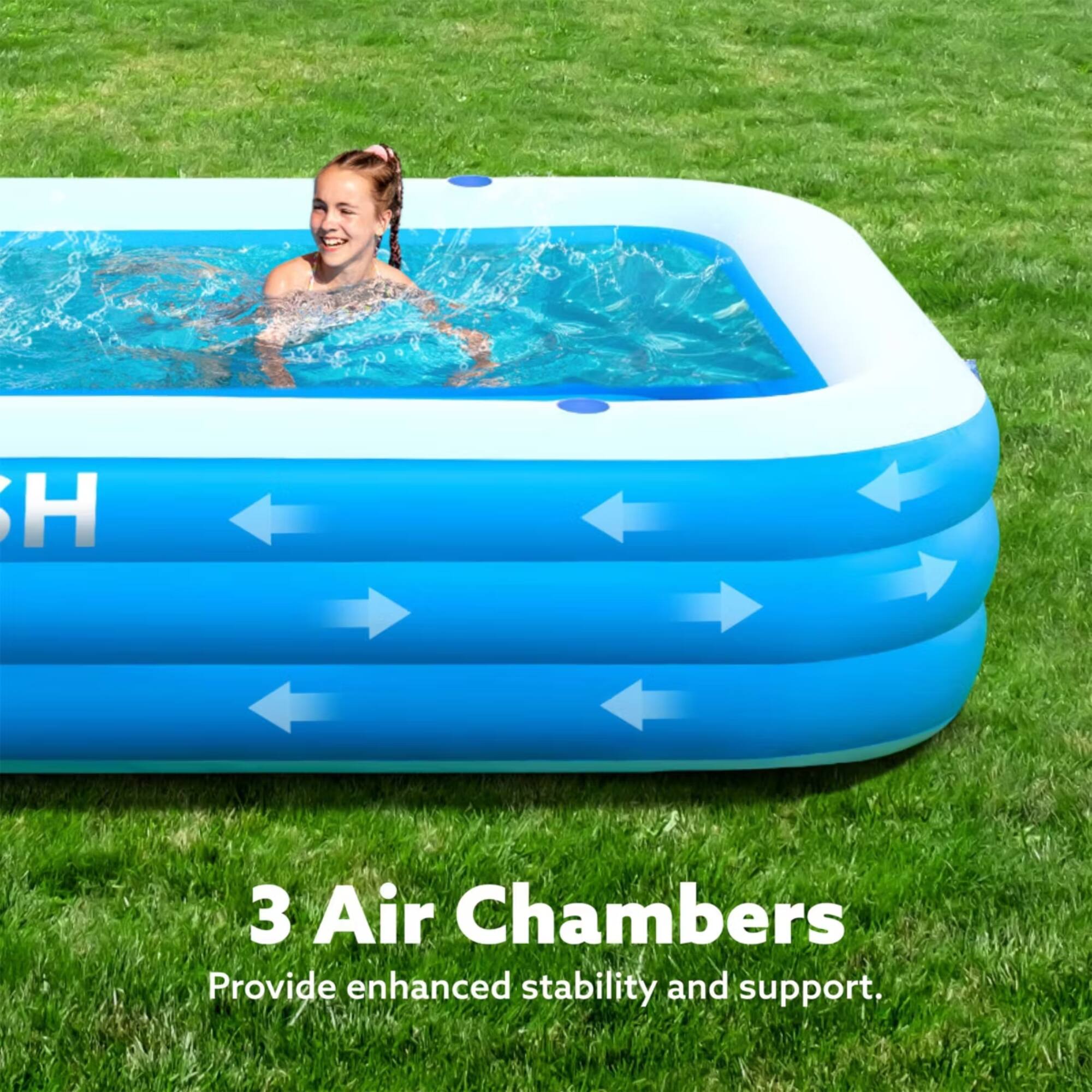 3 Air Chambers  
Provide enhanced stability and support.