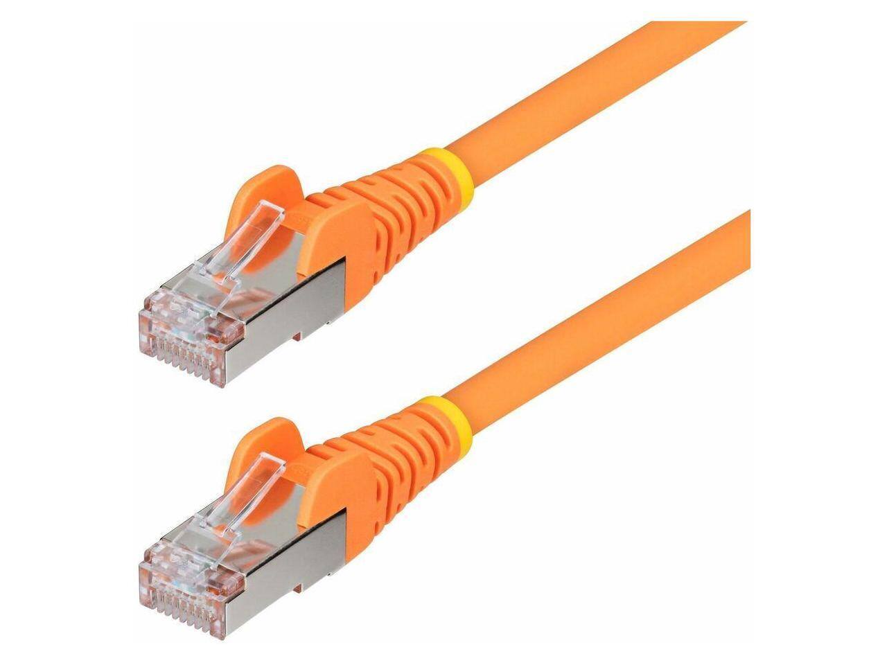 Alt View 4. StarTech.com - StarTech 1ft Orange CAT6a Ethernet Cable Model NLOR-1F-CAT6A-PATCH.