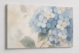 FC Design - Large Canvas 24x36" Soft Pastel Botanical Blue Hydrangea Art Painting Home Wall Décor - MultiColor