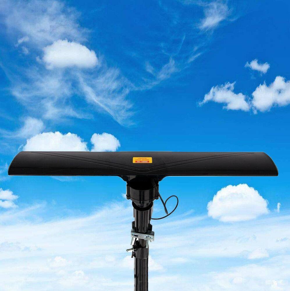 Alt View 1. Winado - Outdoor Amplified TV Antenna 1080P 4K HDTV 20±3dB UHF/VHF Digital 350°Rotation(Does not include the support rod) - Black.