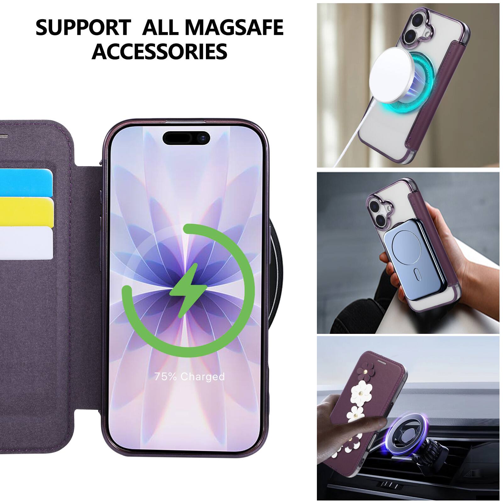SUPPORT ALL MAGSAFE ACCESSORIES

75% Charged
