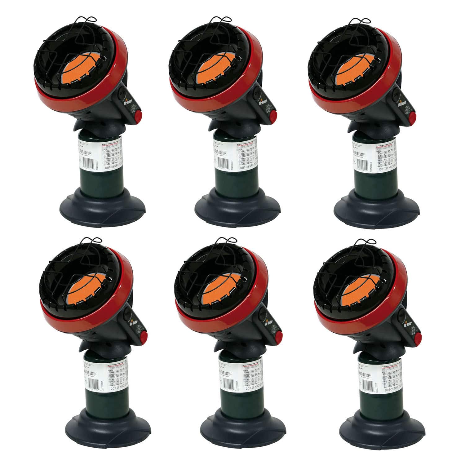 Mr. Heater - F215100 Portable Little Buddy Propane Heater (6-Pack) - Black