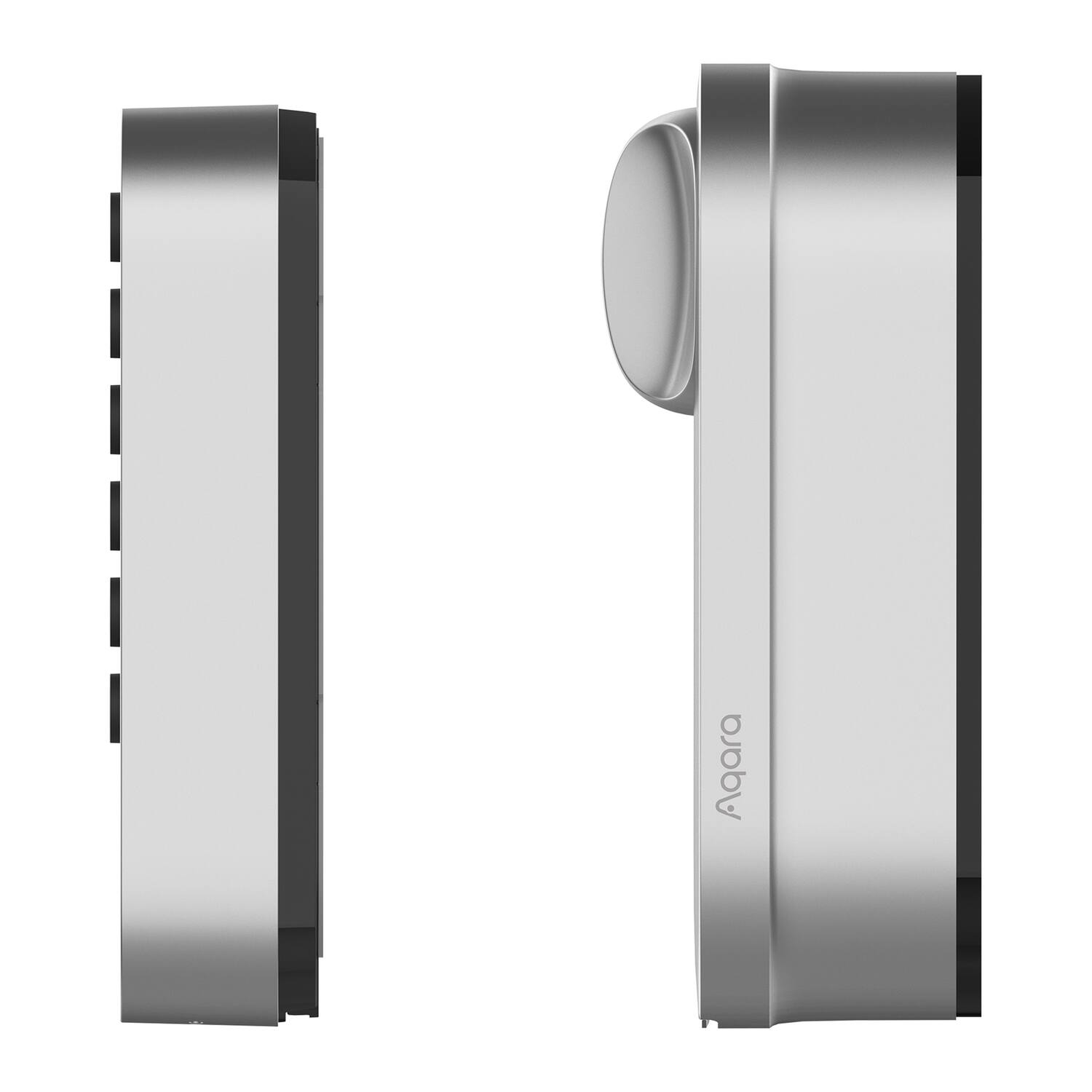 Left. Aqara - Aqara El-d02d Smart Lock U200 Deadbolt Kit With Built-in Fingerprint Reader And Keypad (silver) - silver.