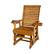 Alt View 5. Fortune Candy - Wooden Patio Glider with High Back and Deep Contoured Seat, Solid Fir Wood, Heavy Duty 600 LBS for Porch Yard Garden - Teak Tone.