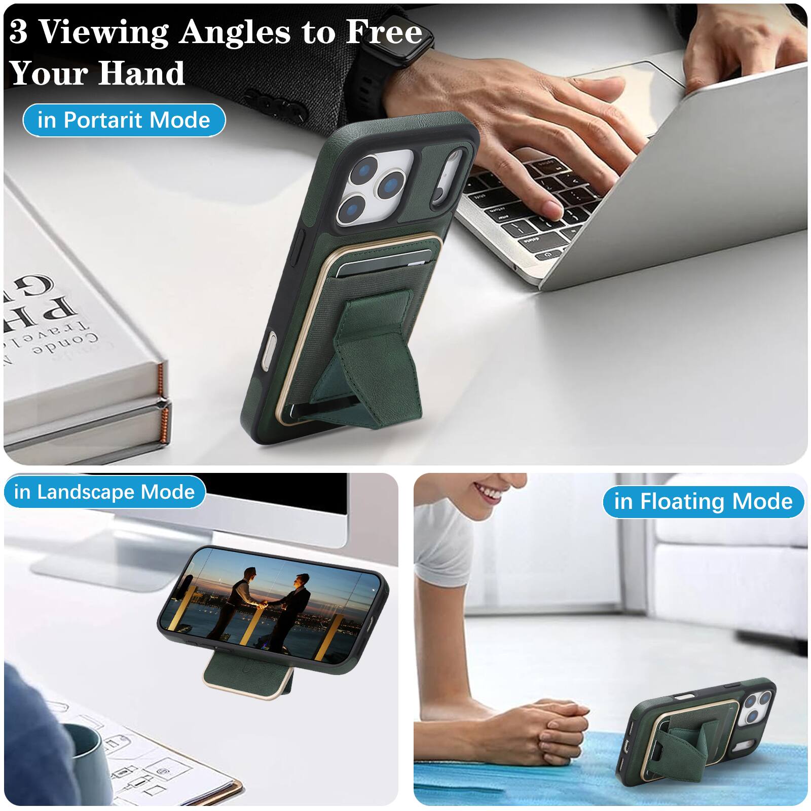3 Viewing Angles to Free Your Hand

- in Portrait Mode
- in Landscape Mode
- in Floating Mode