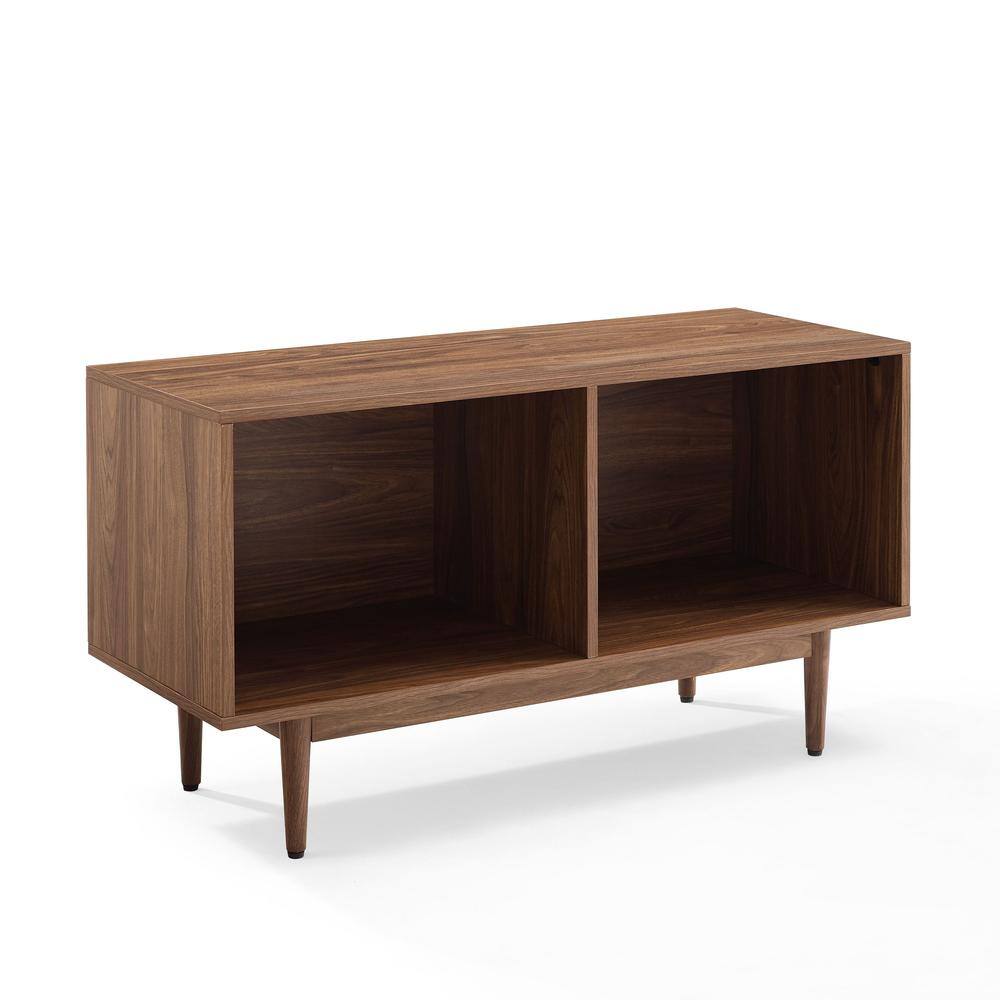 Alt View 1. Crosley Furniture - Liam Medium Record Player Stand With Vinyl Storage - Walnut.
