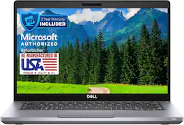 Dell - 5411 14" Refurbished Laptop - Intel 10th Gen Core i7 with 32GB Memory - Intel UHD Graphics - 512GB SSD - Black