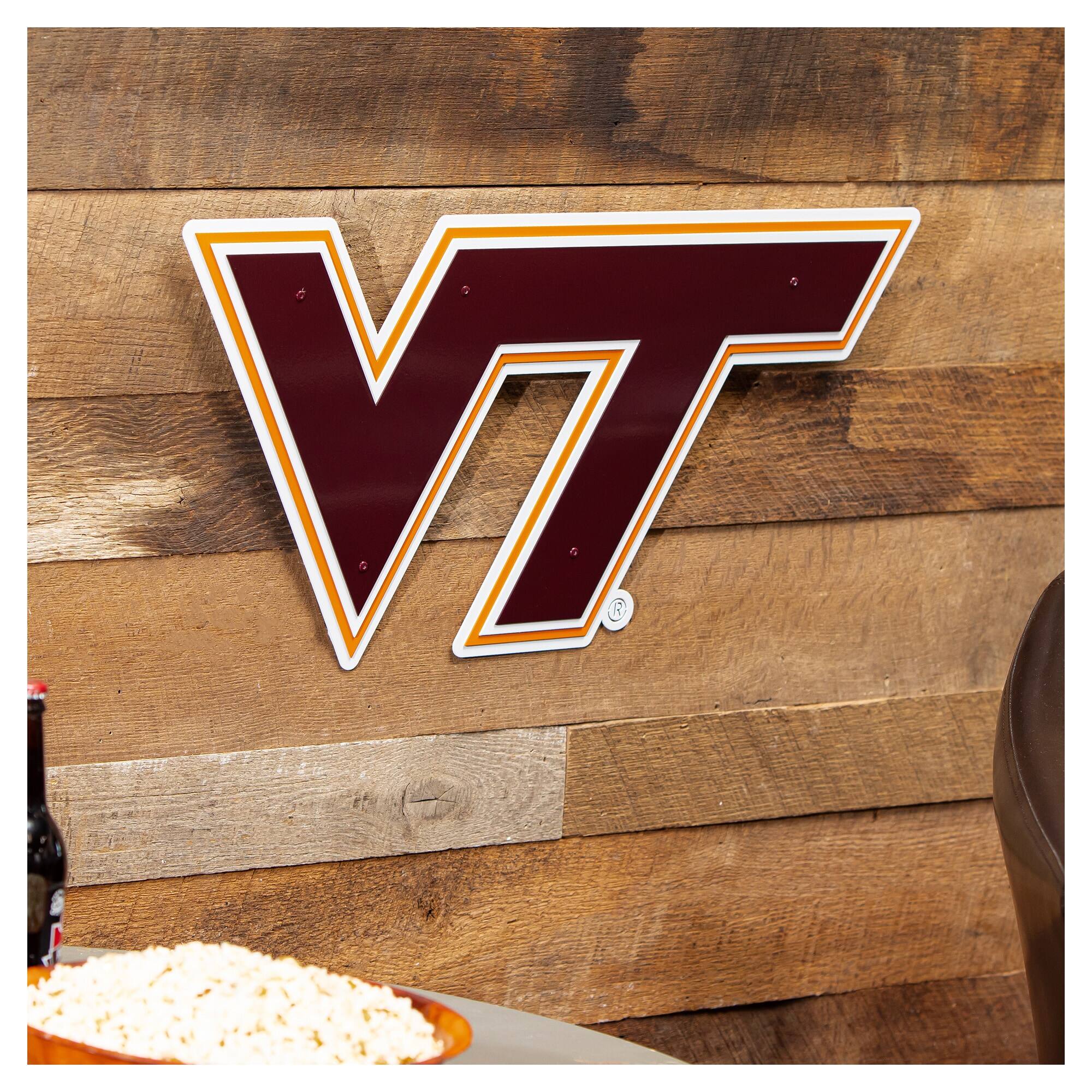 Alt View 1. Evergreen Enterprises - Virginia Tech Hokies 23" Layered Metal Wall Art Sign - Multicolor.