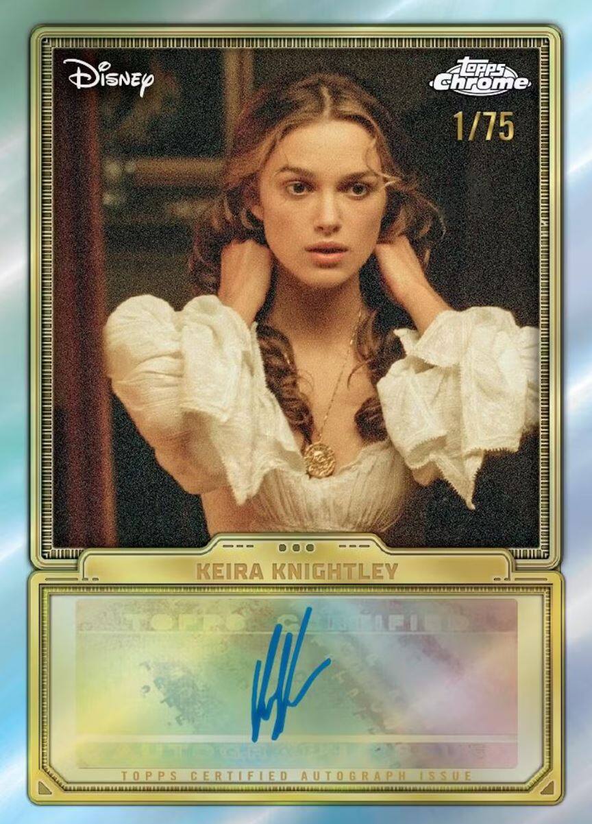 Disney  
Topps Chrome  
1/75  

KEIRA KNIGHTLEY  

TOPPS CERTIFIED AUTOGRAPH ISSUE