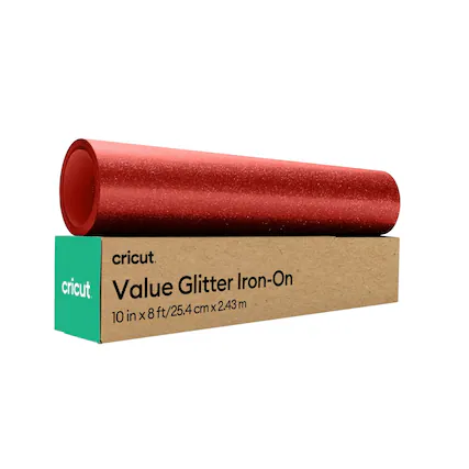 cricut Value Glitter Iron-On
10 in x 8 ft / 25.4 cm x 2.43 m