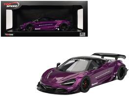 McLaren 720S "LB-Works" Top 1/18 Model Car by Top Speed - Purple Metallic with Black