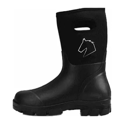 Front. Master Rancher - Master Rancher Waterproof Work Farm Boots Unisex Men's 12 Women's 14, Black - Black.