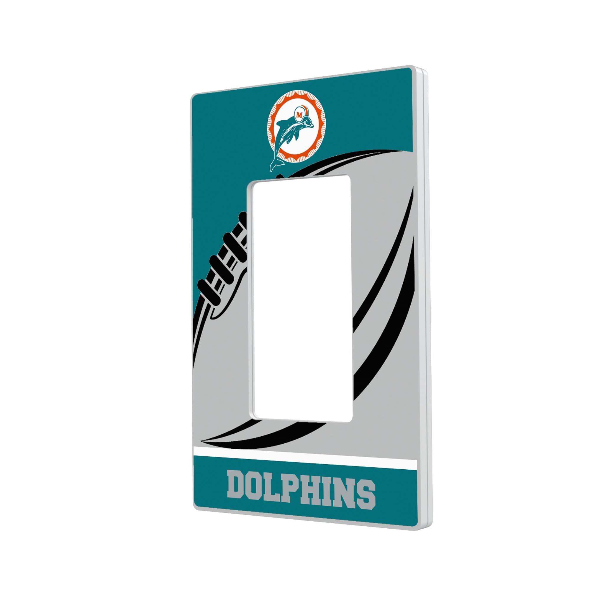 Keyscaper - Miami Dolphins Passtime Design Single Rocker Lightswitch Plate - Multicolor price history on PriceWatchPro