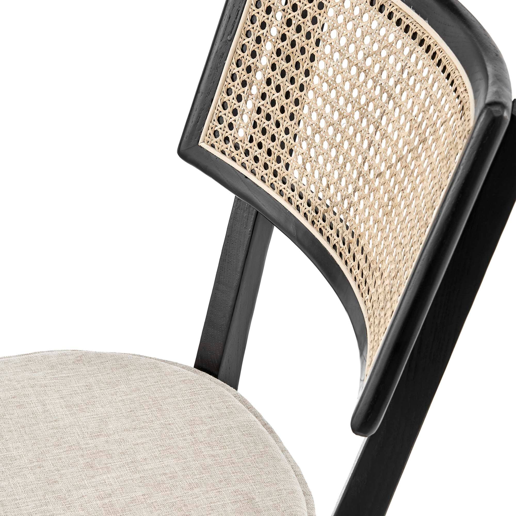 Alt View 1. Modway - Caledonia Fabric Upholstered Wood Dining Chair Set of 2 by Modway - Brown.