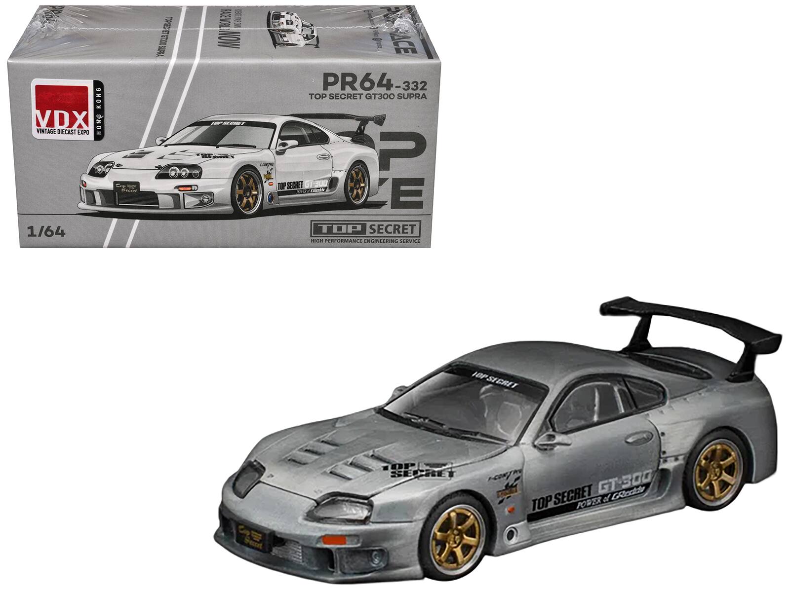 KONG VDX VINTAGE DIECAST EXPO
1/64
PR64-332
TOP SECRET GT300 SUPRA
TOP SECRET GT300
HIGH PERFORMANCE ENGINEERING SERVICE
POWER of LC5000
TOP SECRET