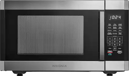 10:24
Time Cook
Time Defrost
Weight Defrost
Power Reheat
Sensor Melt/Soft
Popcorn Potato
Frozen Vegetable
Pizza Beverage
Dinner Plate
EXPRESS
1 2 3
4 5 6
7 8 9
0
Clock
Timer
Memory
Stop
Cancel
Power Saving
Start
+30 Sec.
INSIGNIA
