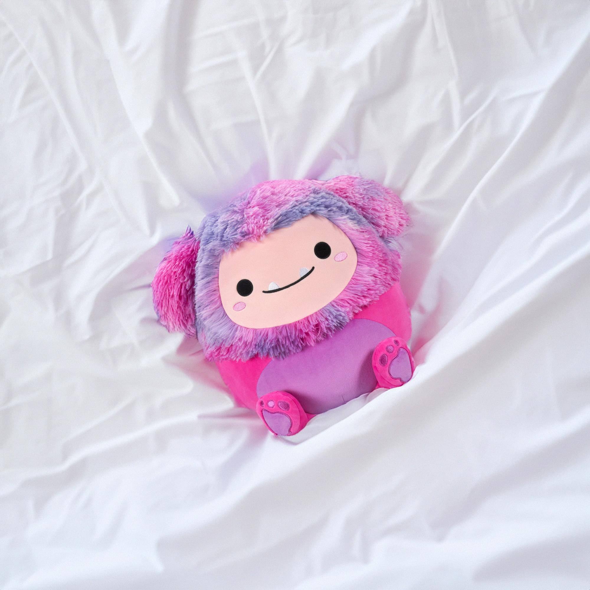 Alt View 5. Kellytoy - Squishmallow 12 Inch Plush | Woxie the Magenta Bigfoot - Magenta.