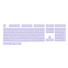 Front. EPOMAKER - EPOMAKER AegisSil Keycap Set, Silicone Material, Cherry Profile, 113 Keys (Purple) - Purple.