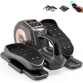 HARISON - Under Desk Elliptical Machine with Multi-Functional LCD Display, Ellipse Leg Exerciser for Seniors (BBE304) - Black