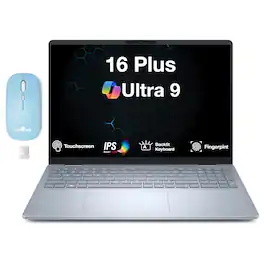 Dell - Refurbished Excellent - 16 Plus Laptop 16.0 WUXGA Display (Ultra 9-288V, 32GB, 1TB SSD, Win 11 Pro) w/Dockztorm Wireless Mouse - Blue