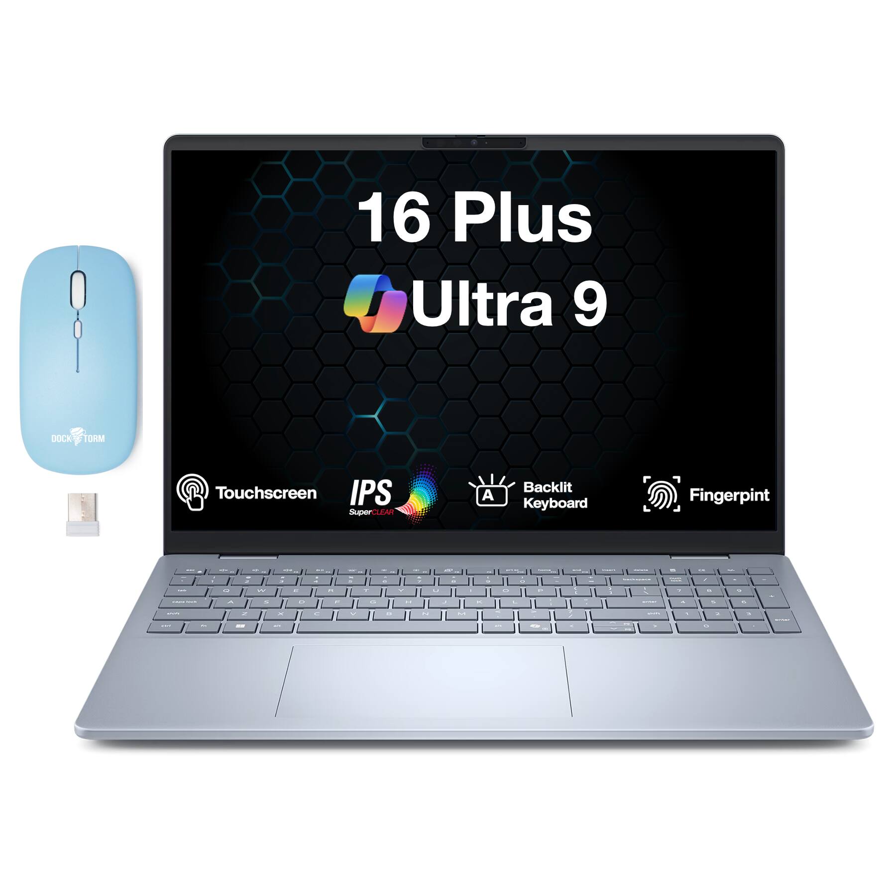 Dell - Refurbished Excellent - 16 Plus Laptop 16.0 WUXGA Display (Ultra 9-288V, 32GB, 1TB SSD, Win 11 Pro) w/Dockztorm Wireless Mouse - Blue