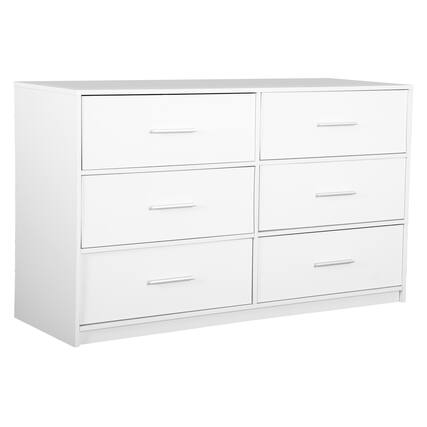 Front. Spaco - Spaco Lightweight 6-Drawer Dresser, 110lb TV Top, Sturdy MDF Frame, for Bedroom Playroom Entryway - White.