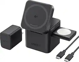 Anker - MagGo Wireless Charging Station - Black
