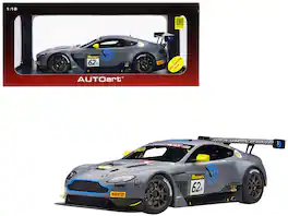 Autoart - Aston Martin Vantage V12 GT3 #62A J. Dennis - M. Vaxiviere - M. Kirchhoefer Team R-Motorsport Bathurst 12H (2019) 1/18 - Grey And Black