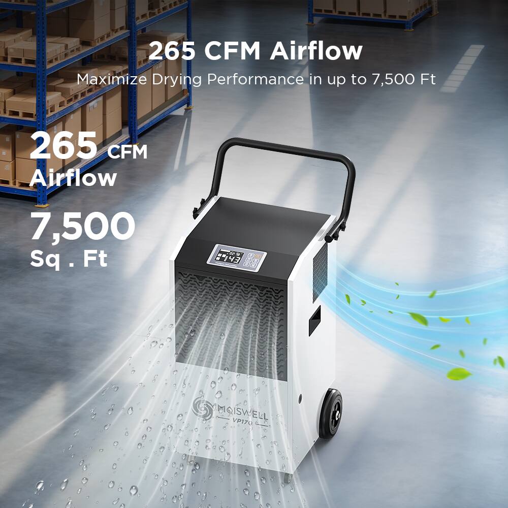 265 CFM Airflow  
Maximize Drying Performance in up to 7,500 Sq. Ft