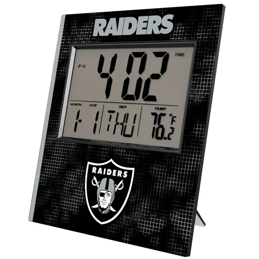 Keyscaper Las Vegas Raiders Cross Hatch Digital Desk Clock Multicolor ...