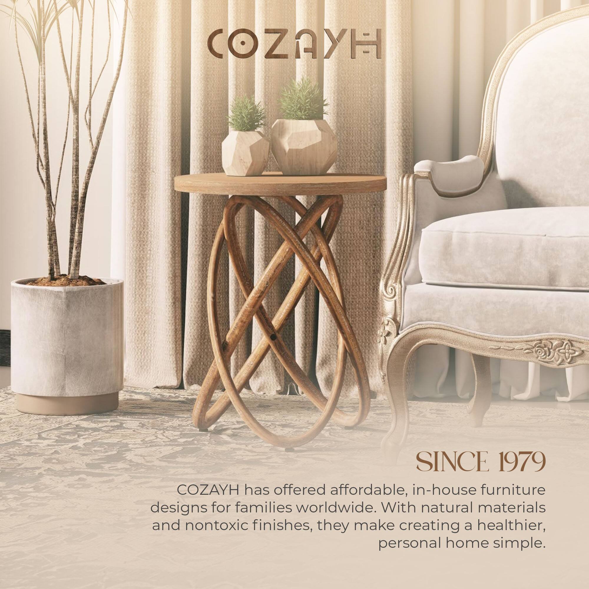 COZAYH has offered affordable, in-house furniture designs for families worldwide. With natural materials and nontoxic finishes, they make creating a healthier, personal home simple.