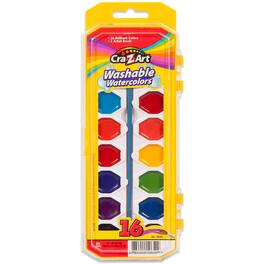 Cra-Z-Art - Washable Watercolors with Brush Peggable Tray 16 Count