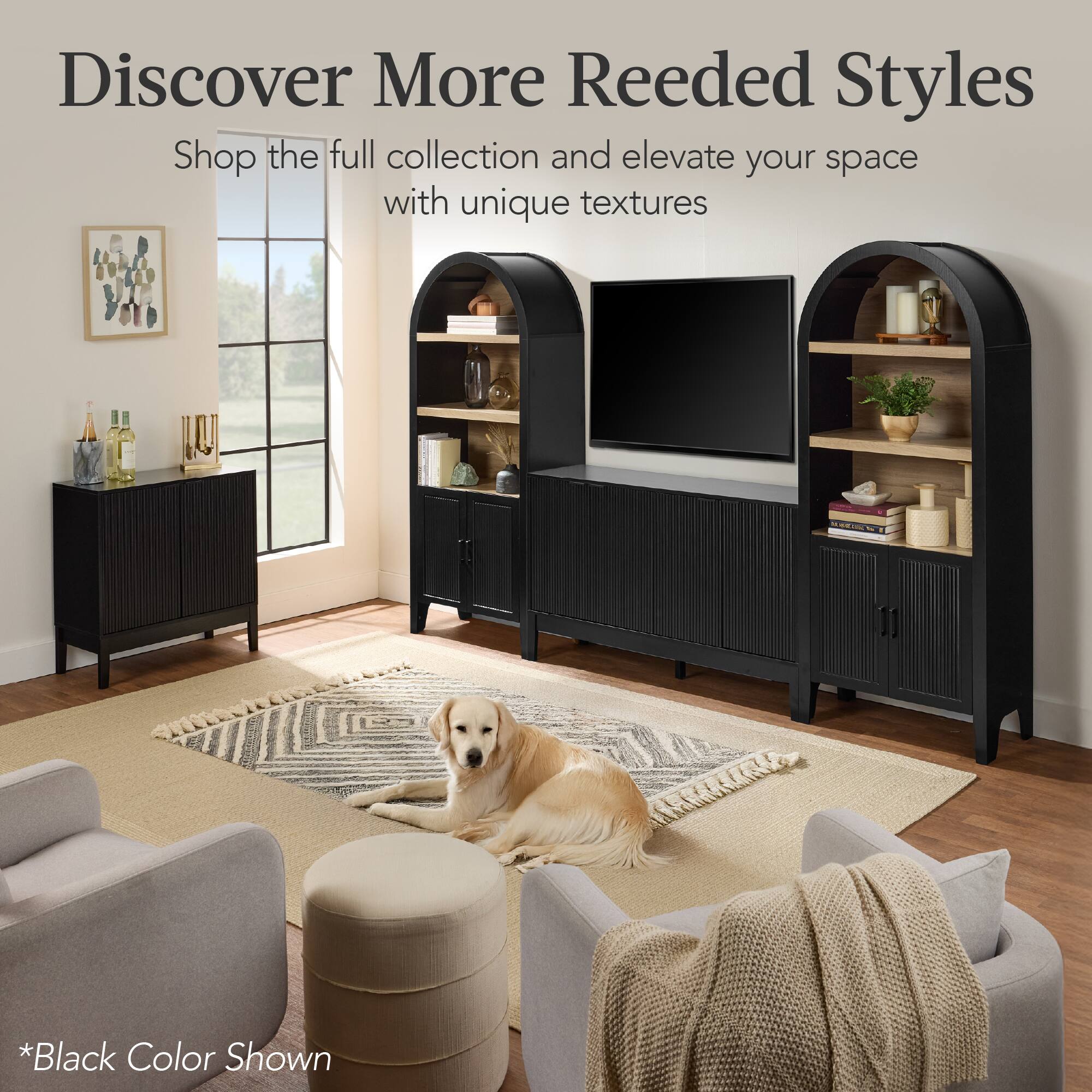 Discover More Reeded Styles

Shop the full collection and elevate your space with unique textures

*Black Color Shown