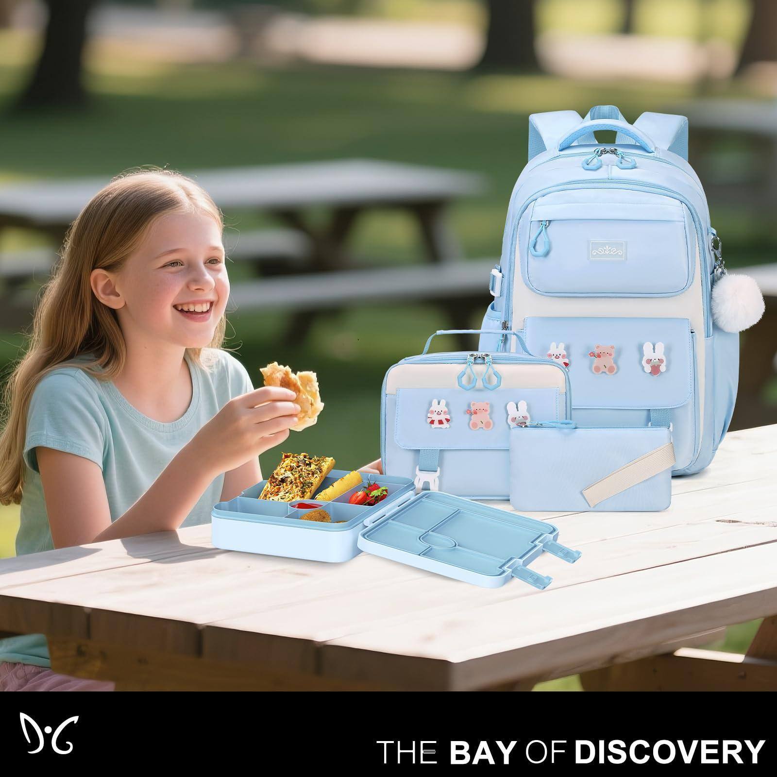 Stamp n Camp 6pcs Backpack Set With Bento Box For School Lunch Bag ...