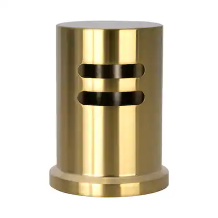 Front. Akicon - Akicon Solid Brass Air Gap Cover for Kitchen Dishwasher in Brushed Gold - Brushed Gold.