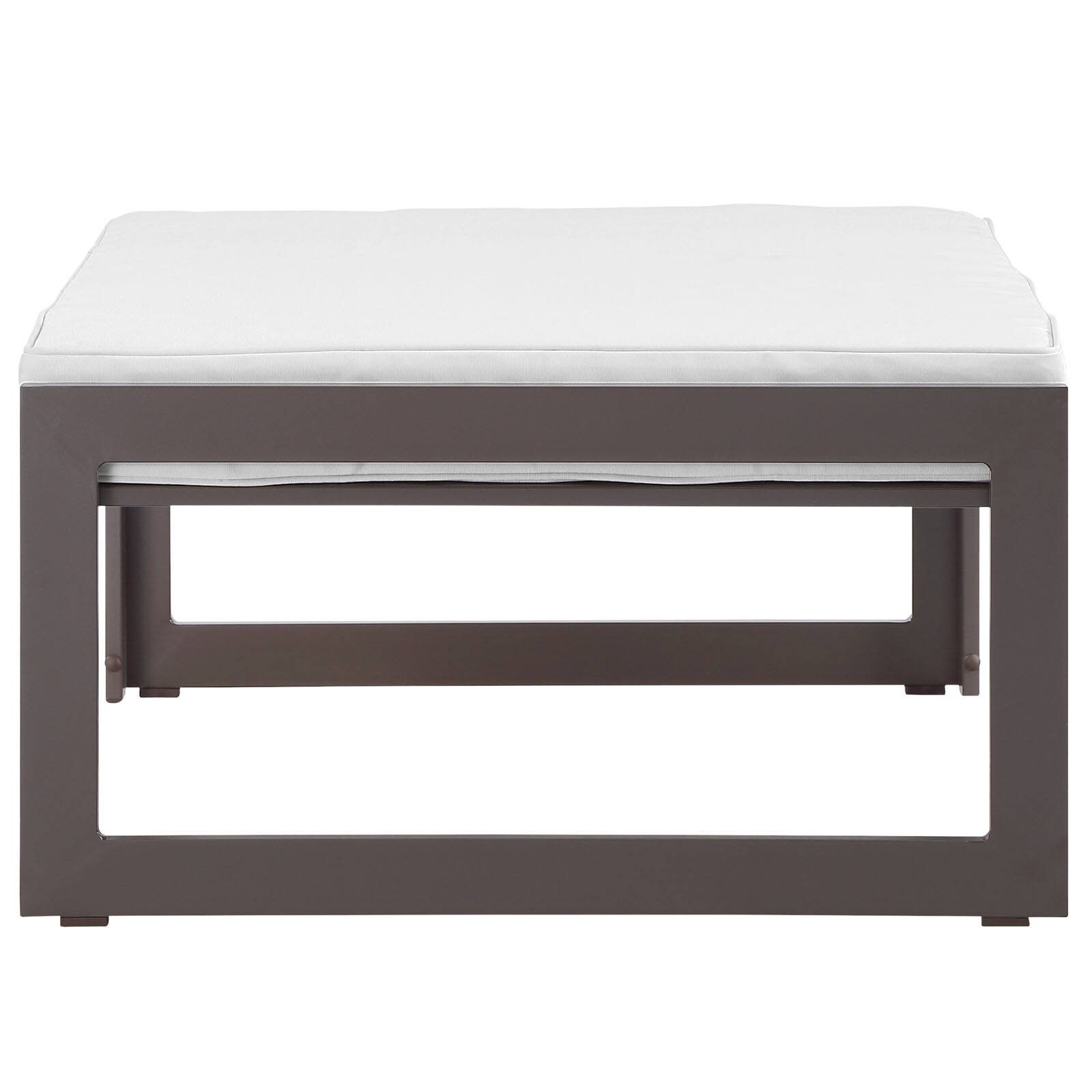 Left. Modway - Fortuna Outdoor Patio Ottoman by Modway - Brown White.