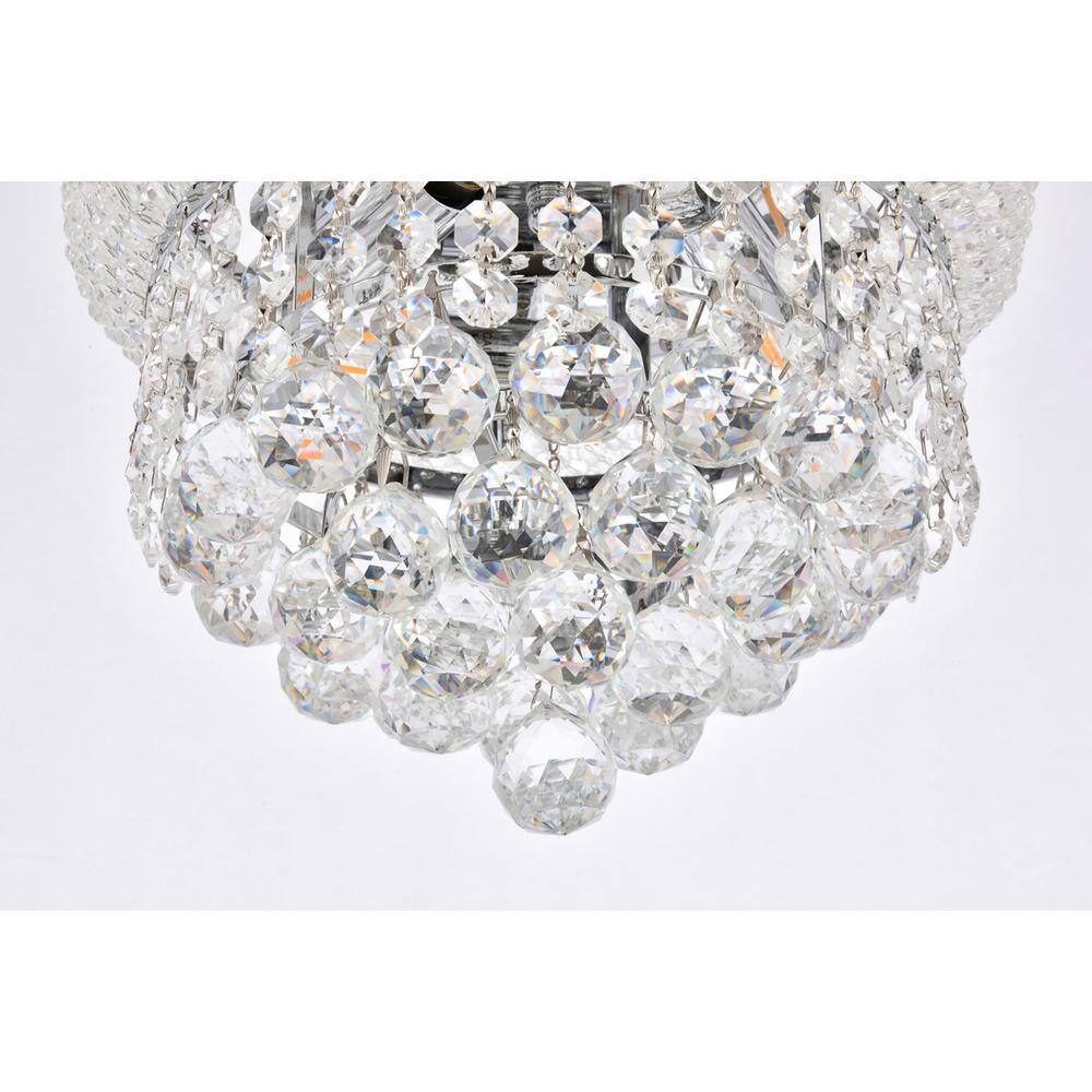 Alt View 4. Elegant Lighting - Primo 3 light Chrome Flush Mount Clear Royal Cut Crystal - Chrome.