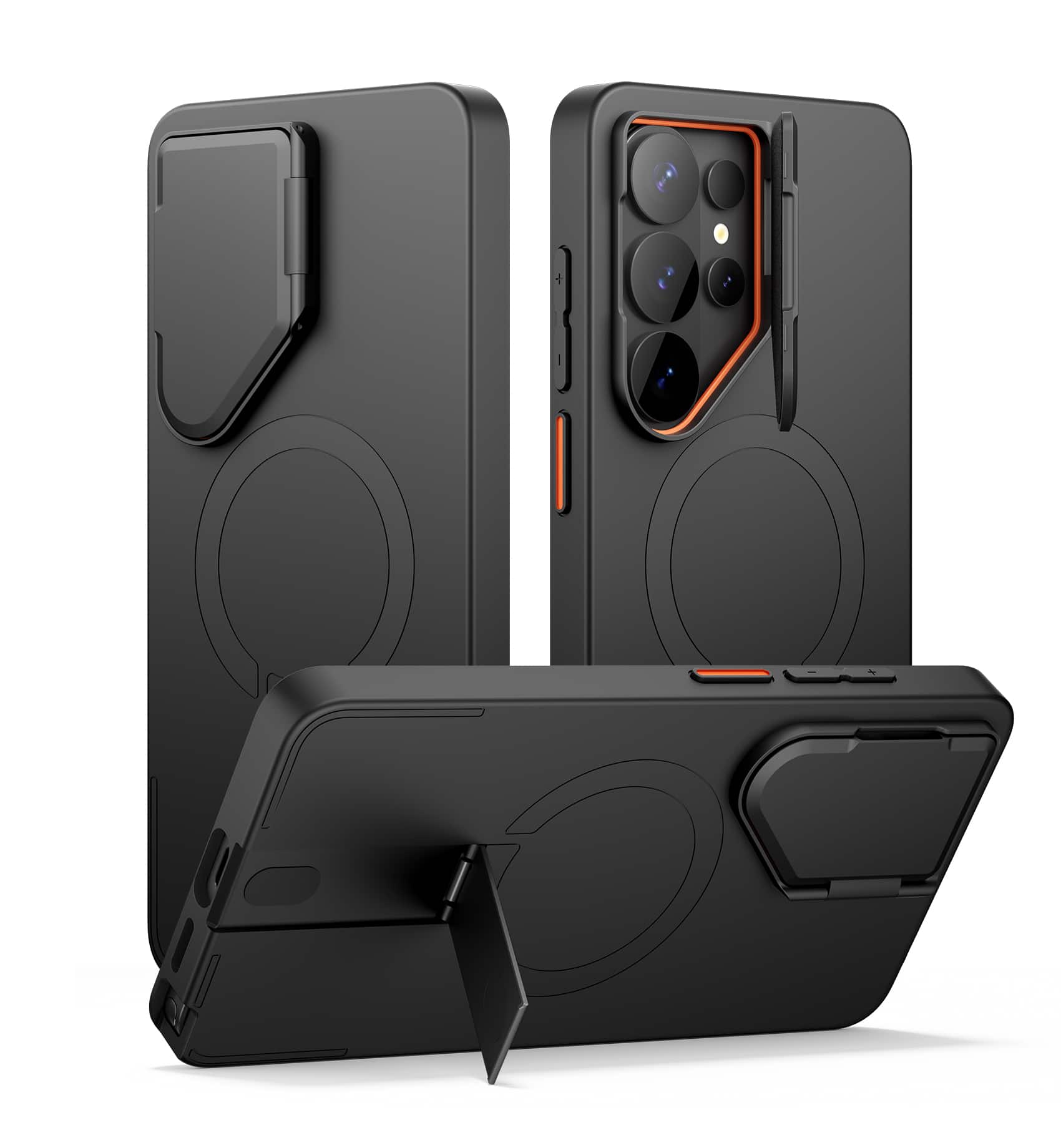 SURITCH - Phone Case for Samsung Galaxy S26 Ultra , Magnetic Protective Cover with Camera Cover & Adjustable Metal Kickstand - Aurora Black price history on PriceWatchPro