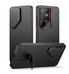 SURITCH - Phone Case for Samsung Galaxy S26 Ultra , Magnetic Protective Cover with Camera Cover & Adjustable Metal Kickstand - Aurora Black