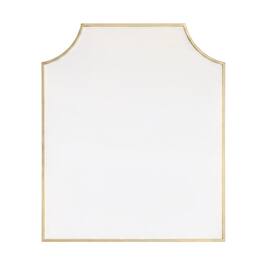 Elegant Kitchen and Bath - Notched Metal Mirror 27x32 inch - Brass
