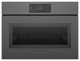 Fisher & Paykel - 24" 1.9 Cu Ft Built-in Combination Steam Single Oven, 6.8" Touchscreen - Compact - Handleless - Minimal Grey - Gray