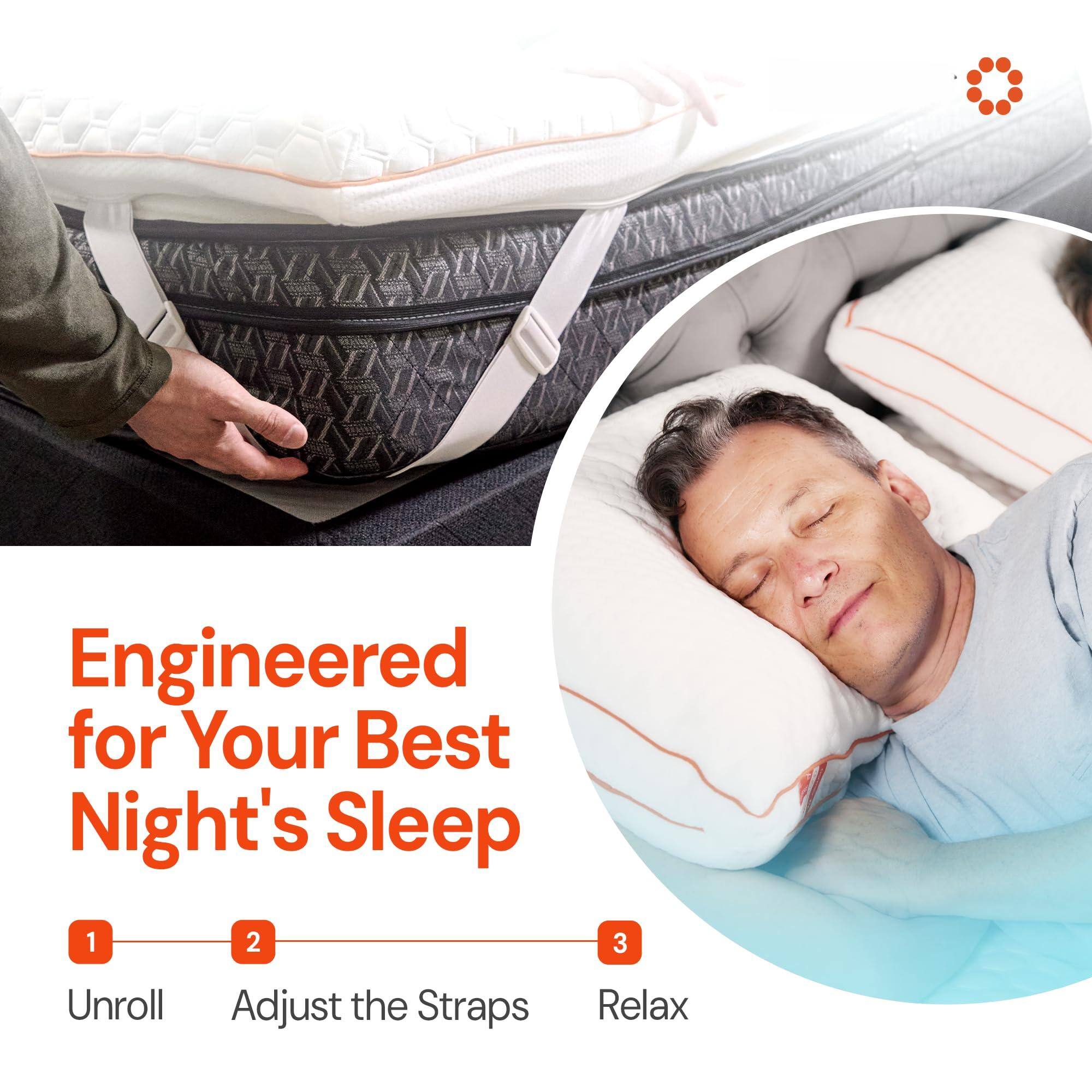 Engineered for Your Best Night's Sleep

1. Unroll
2. Adjust the Straps
3. Relax