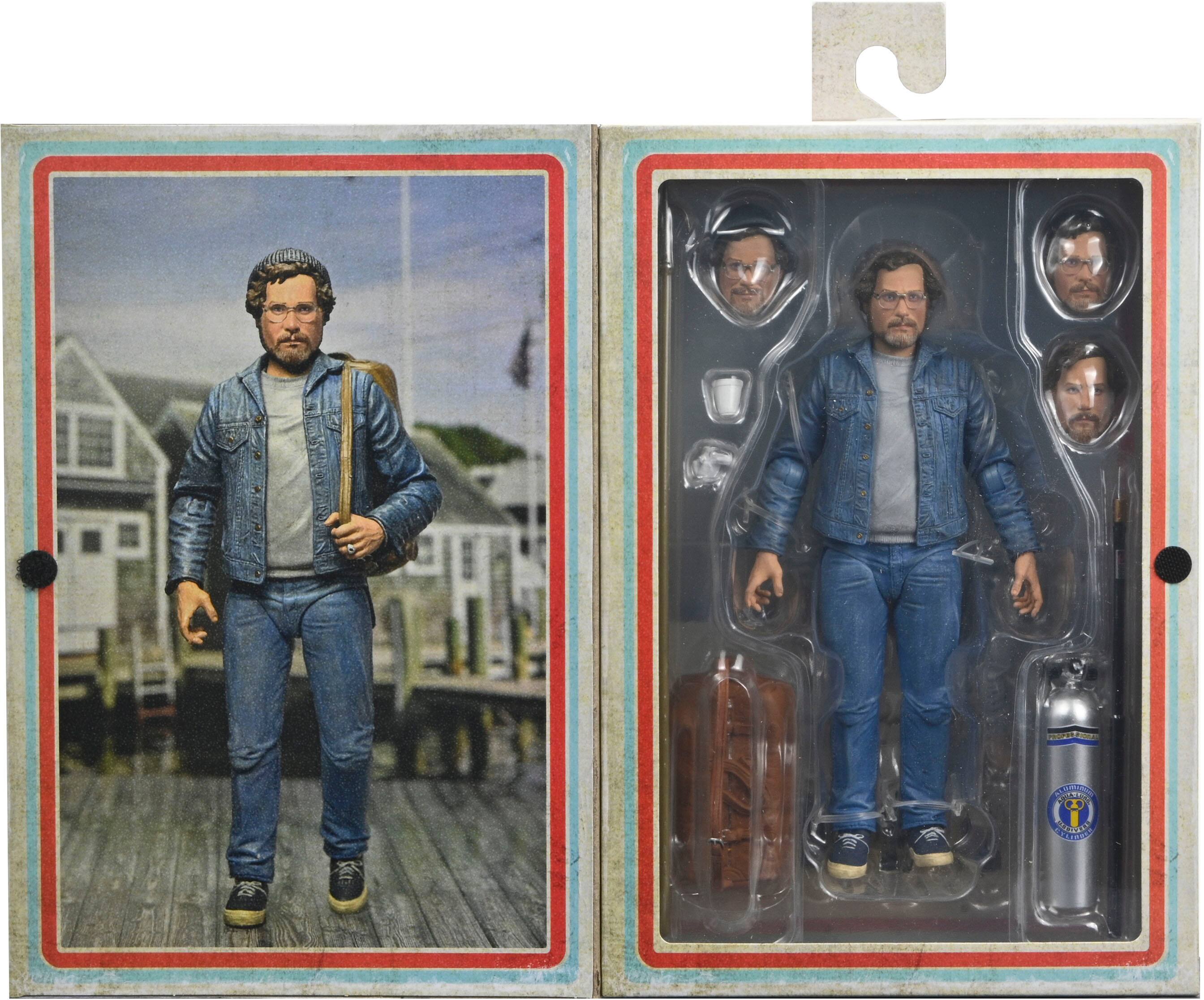 Angle. NECA - Jaws 7” Scale Action Figure - Ultimate Matt Hooper (Amity Arrival) 50th Anniversary Figure.