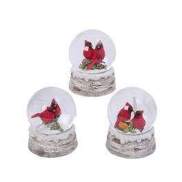 The Gerson Companies - Gerson Cardinal Snow Snowglobe 4.25 in. (Case of 3) - Multicolored